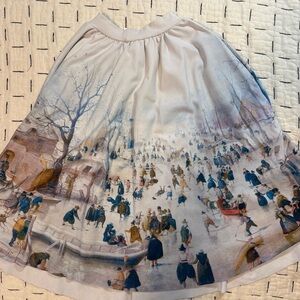 Blackmilk Winterscape Pocket Midi A-Line Skirt